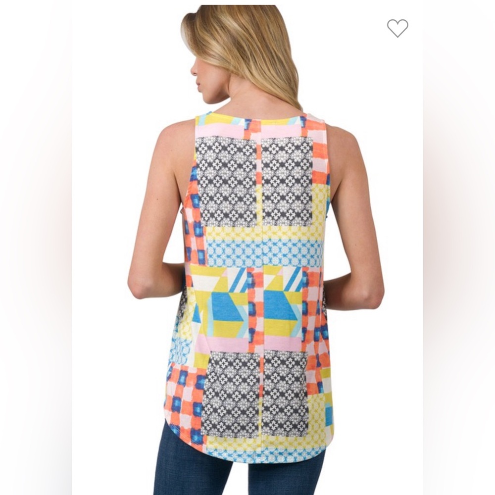 Patchwork Print Tank Top - Picture 2 of 4